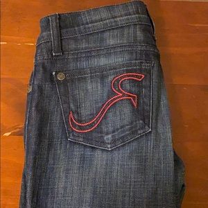Rock and republic jeans with pink stitching